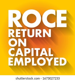 ROCE - Rentabilidad del capital Acrónimo empleado, fondo de concepto de negocio