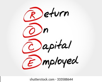 ROCE - Return On Capital Employed, acronym business concept