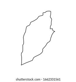 Rocha region map, in Uruguay