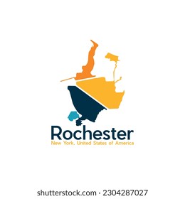 Rochester City Map Modern Creative Design
