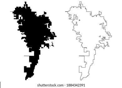 Rochester City, Minnesota (United States cities, United States of America, usa city) map vector illustration, scribble sketch City of Rochester map