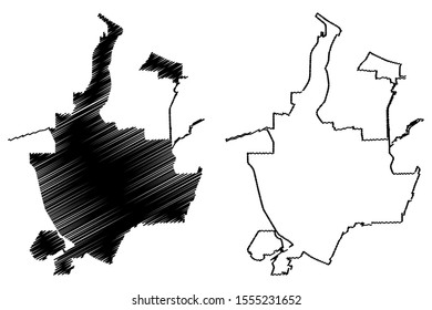 Rochester City (United States cities, United States of America, usa city) map vector illustration, scribble sketch Rochester map