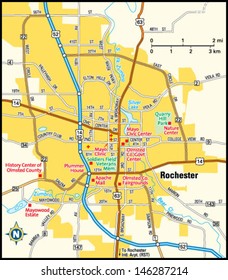 Rochester, Minnesota Area Map