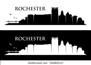 Rochester Skyline - Minnesota - United States Of America - USA - Vector Illustration