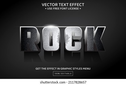 Rock 3D Editable Text Effect Template