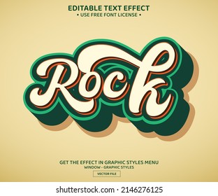 Rock 3D Editable Text Effect Template