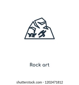 Rock art concept line icon. Linear Rock art concept outline symbol design. This simple element illustration can be used for web and mobile UI/UX.