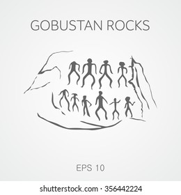 Rock Art Cultural Landscape Azerbaijan. Gobustan.