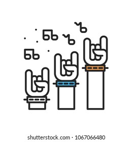 rock art icon. rock classic background. rock illustration concept. 