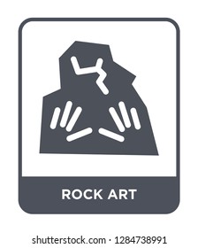 rock art icon vector on white background, rock art trendy filled icons from Stone age collection, rock art vector illustration