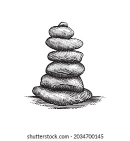 Rock Balancing Art Vektor Illustration