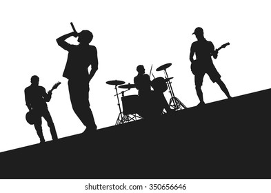 Rock band on stage