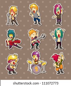 rock band stickers