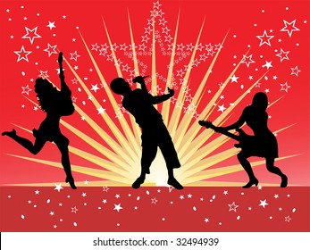 Disco Girls Vector Stock Vector (Royalty Free) 73903234