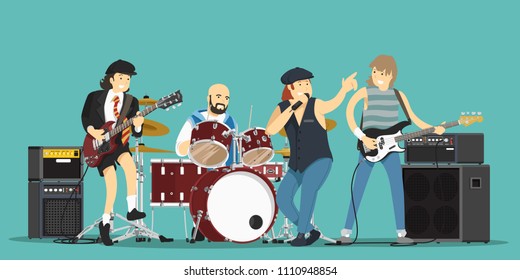 Rock band. Vector illustration. 