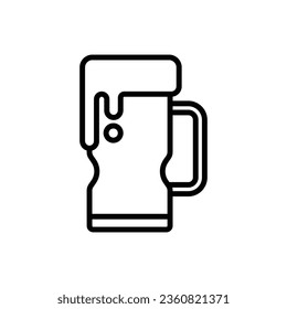 Rock Beer Outline Icon Vector Illustration
