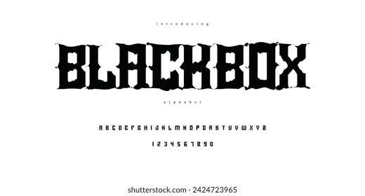 rock blackletter alphabet font typography

