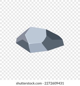 Rock boulder. Natural shape stone. vector illustration