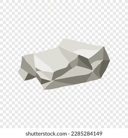 Rock boulder. Natural shape stone. vector illustration.