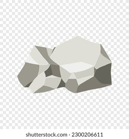 Rock boulder. Natural shape stone. vector illustration.