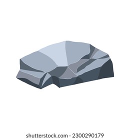 Rock boulder. Natural shape stone. vector illustration.