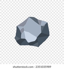 Rock boulder. Natural shape stone. vector illustration.