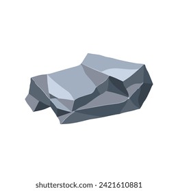 Rock boulder. Natural shape stone. vector illustration.