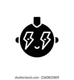 Rock Boy Filled Icon Vector Illustration