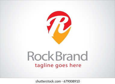 Rock Brand Logo Template Design