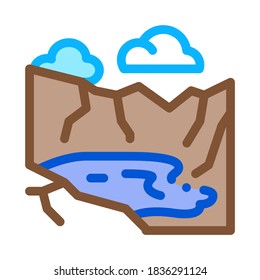 vector de icono del camber de rock. señal de camber de rock. ilustración de símbolo de color