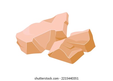 rock cartoon on white background
