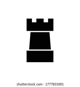 plantilla de símbolo vectorial del icono de ajedrez de rock