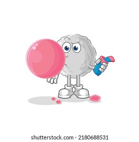 the rock chewing gum vector. cartoon character