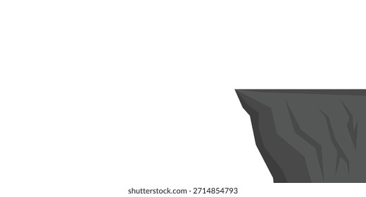 Rock Cliff. Ilustración vectorial aislada sobre fondo blanco. 