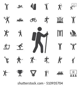 Rock climber icon illustration on the white background. Sport icons universal set for web and mobile