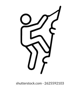 rock climber icon on white background vector
Vector icon sport and health