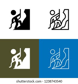 Rock Climber Icon Set
