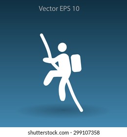 Rock climber vector illustration
