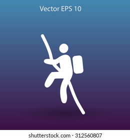 Rock climber vector illustration