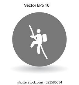 Rock climber vector illustration