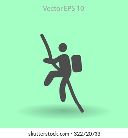 Rock climber vector illustration