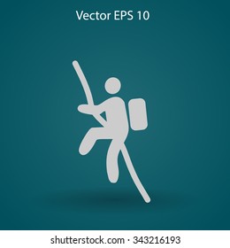 Rock climber vector illustration