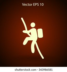 Rock climber vector illustration