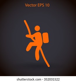 Rock climber vector illustration