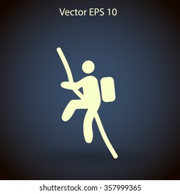 Rock climber vector illustration
