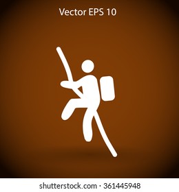 Rock climber vector illustration