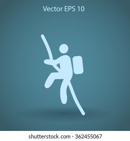 Rock climber vector illustration