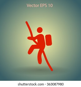 Rock climber vector illustration