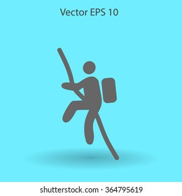 Rock climber vector illustration