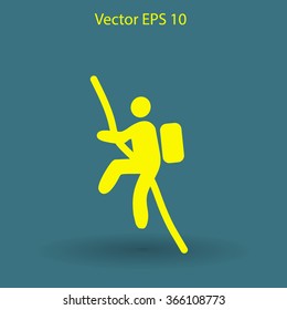 Rock climber vector illustration